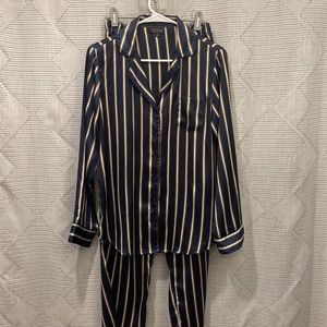 Topshop Striped Satin Pajama Set